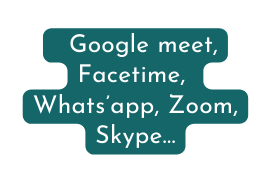 Google meet Facetime Whats app Zoom Skype