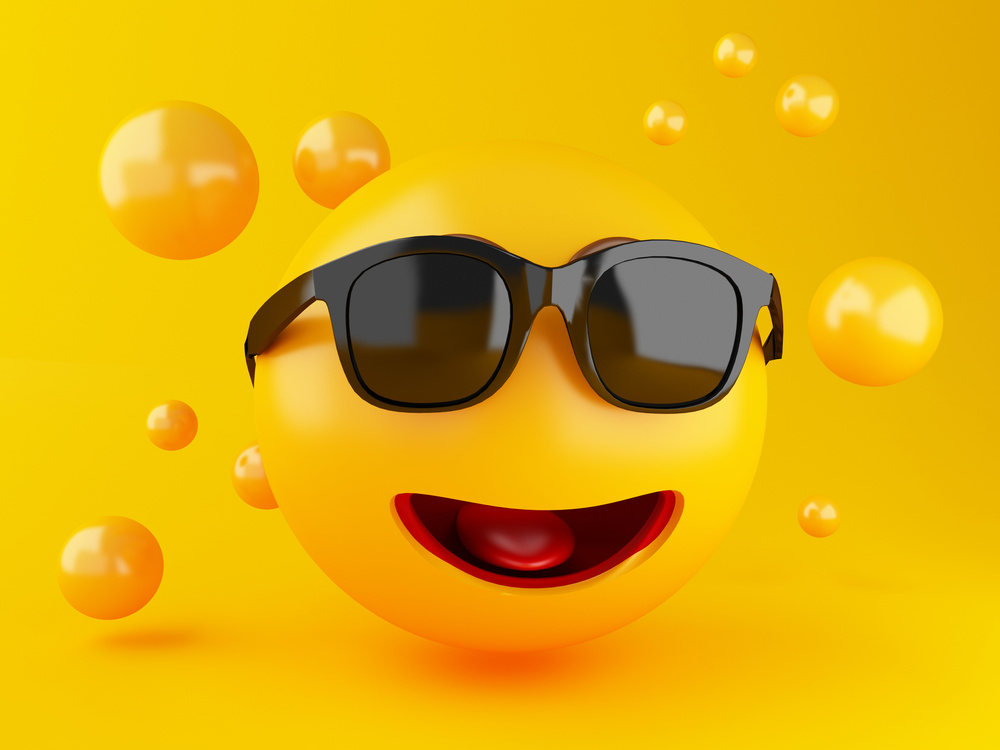 3D Emoji with Sunglasses
